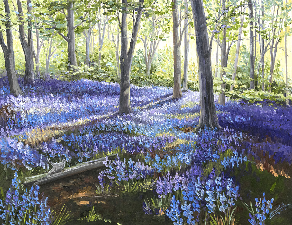 Glories of Spring - Oil on Panel - 18” x 14” - Artist Paula McHugh